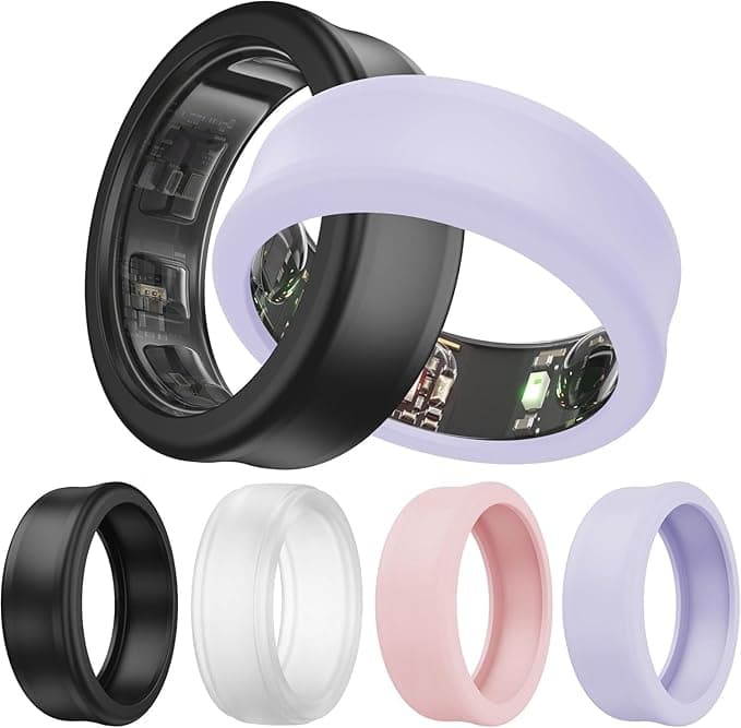 T Tersely [4 Pack] Silicone Cover for Oura Gen 4 /Gen 3/ Samsung Galax
