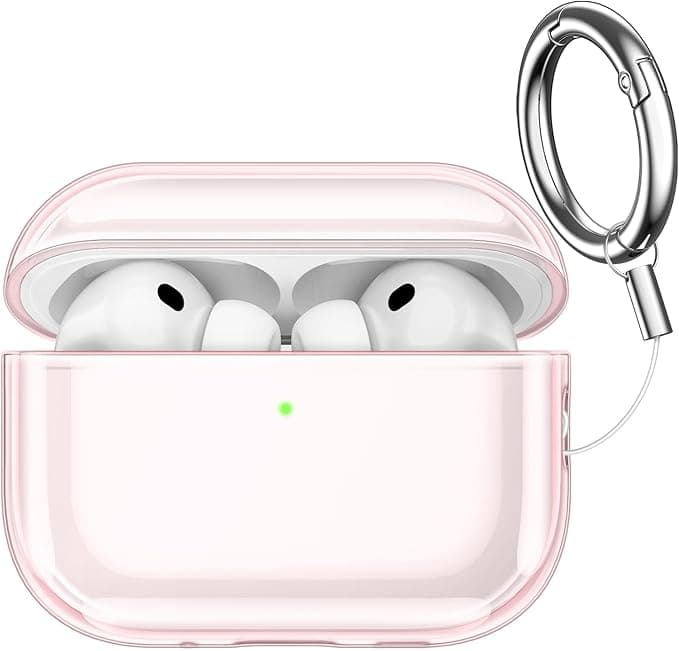 JETech Clear Case Cover for AirPods Pro 3 (2025) with Keychain, Highly