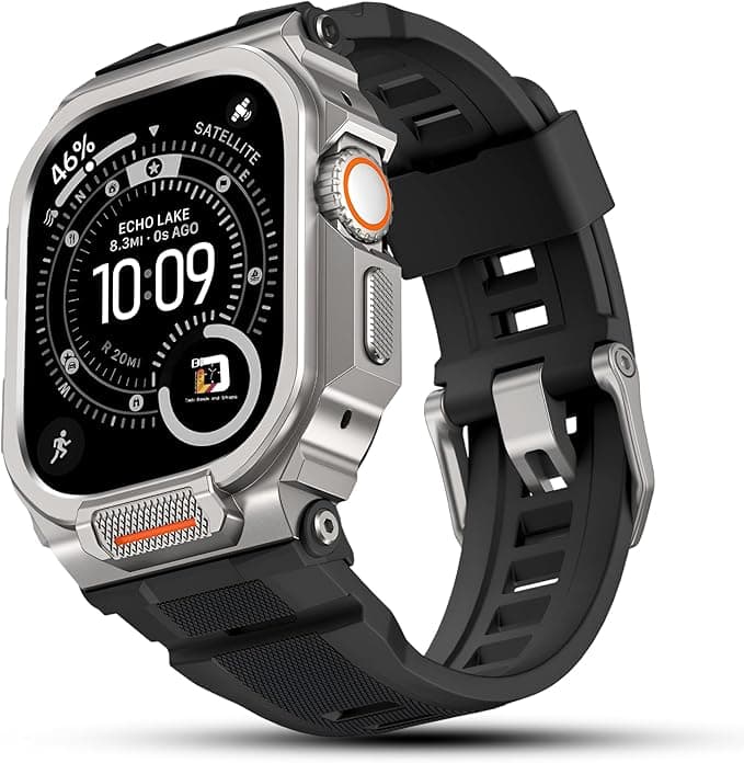 Dado Rugged Integrated Silicone Band with Case Compatible with Apple W