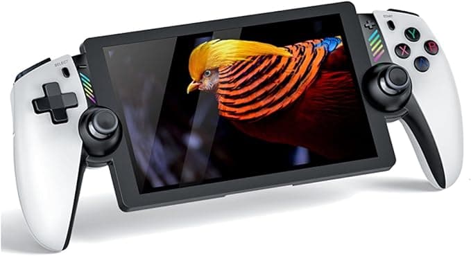 M28 Retro Handheld Gaming Console with RGB Lights, 7.1" IPS Display, L