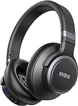 KVIDIO Active Noise Cancelling Headphones, 70 Hours Playtime Bluetooth Headphones Wireless with Microphone, Transparency Mode, Deep Bass and Hi-Fi Stereo Sound Over Ear for Travel Office