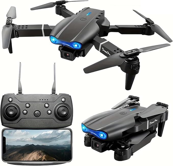 E99 Drone With Camera, Foldable RC Quadcopter Drone,Remote Control Drone Toys Fo...