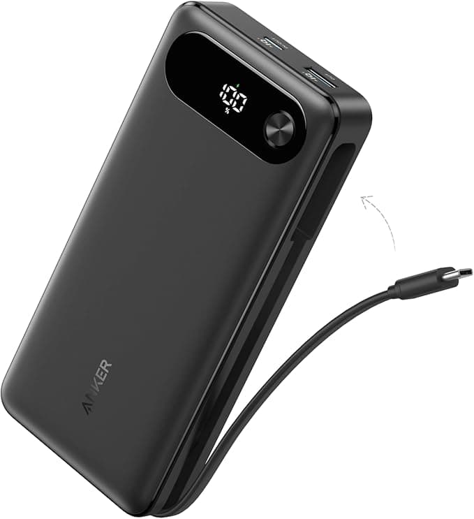 Anker Power Bank 20,000mAh Built-In Cable