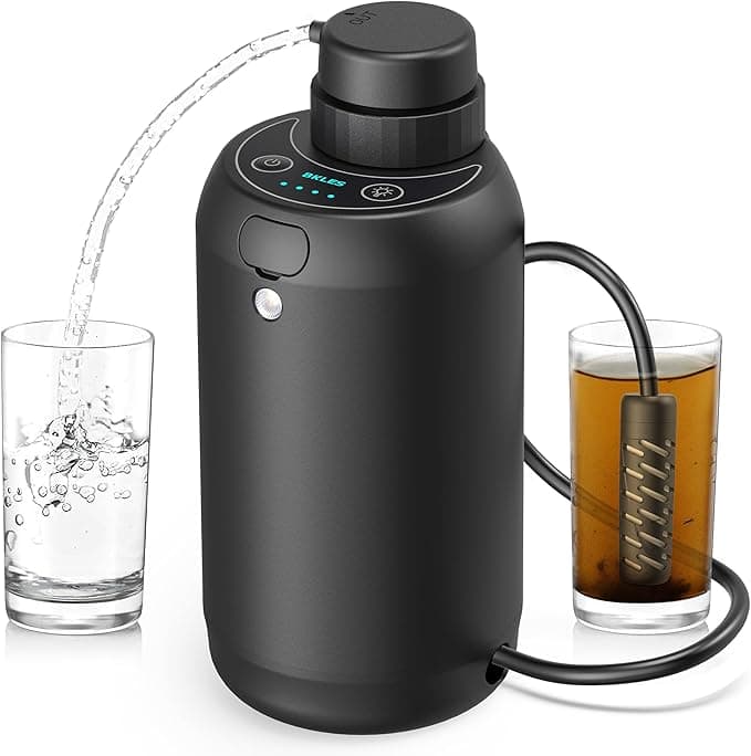 BKLES Portable Electric Camping Water Filter 0.01 Micron 5-Stage Filte...