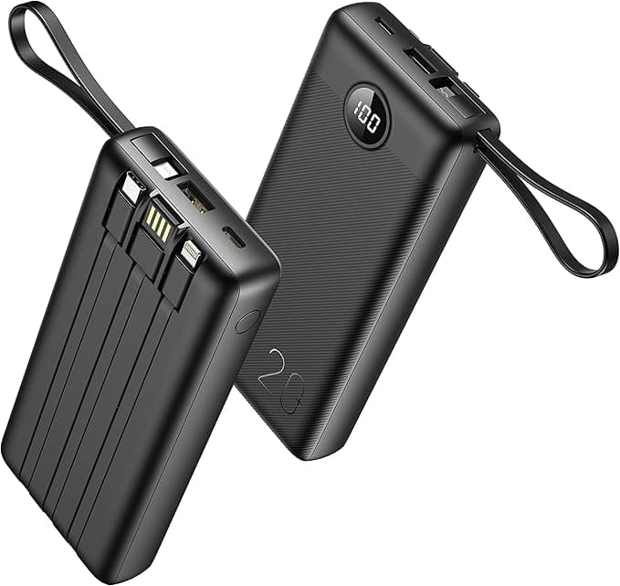 VEGER Power Bank 20000mAh Built-in Cables