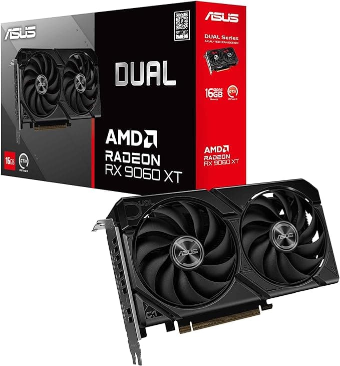 ASUS Dual Radeon™ RX 9060 XT 16GB GDDR6 Graphics Card (PCIe 5.0, HDMI ...