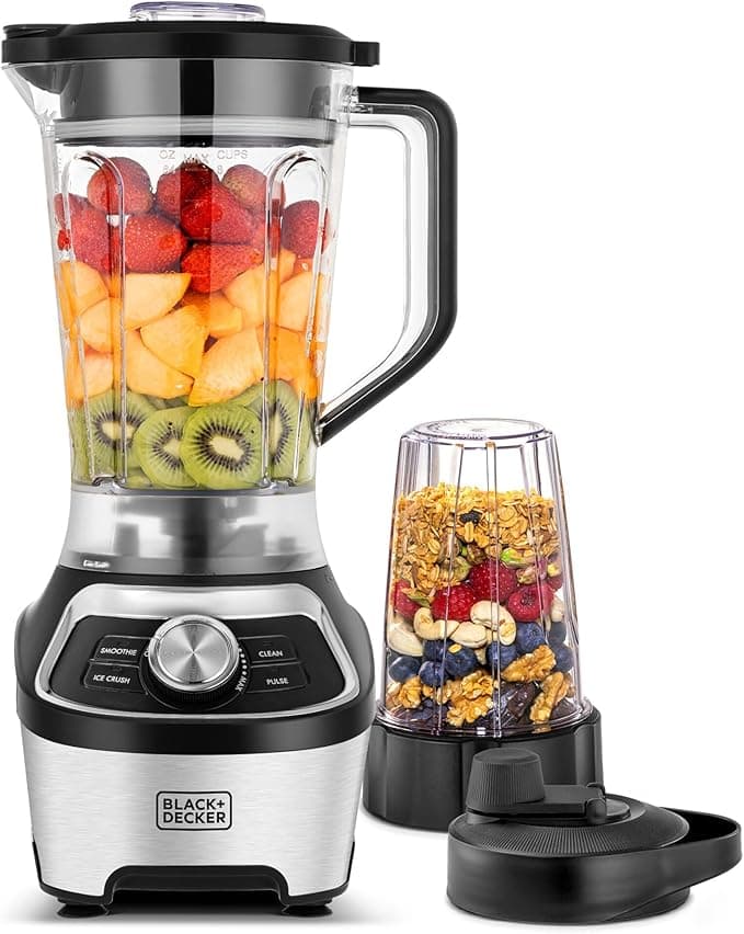 BLACK+DECKER High-Speed Blender, 1200W Motor, 1.85L BPA-Free Jar, 500m...