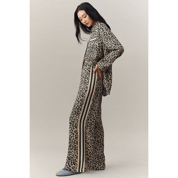 MAEVE | The Brooklin Tie-Front Printed Pull-on Pants
