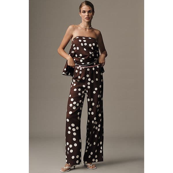 MAEVE | The Brooklin Printed Wide-Leg Pull-On Pants