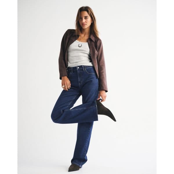 ABERCROMBIE & FITCH | High Rise 90s Relaxed Braided Waistband Jean