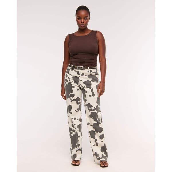 ABERCROMBIE & FITCH | High Rise 90s Relaxed Pony Print Jean