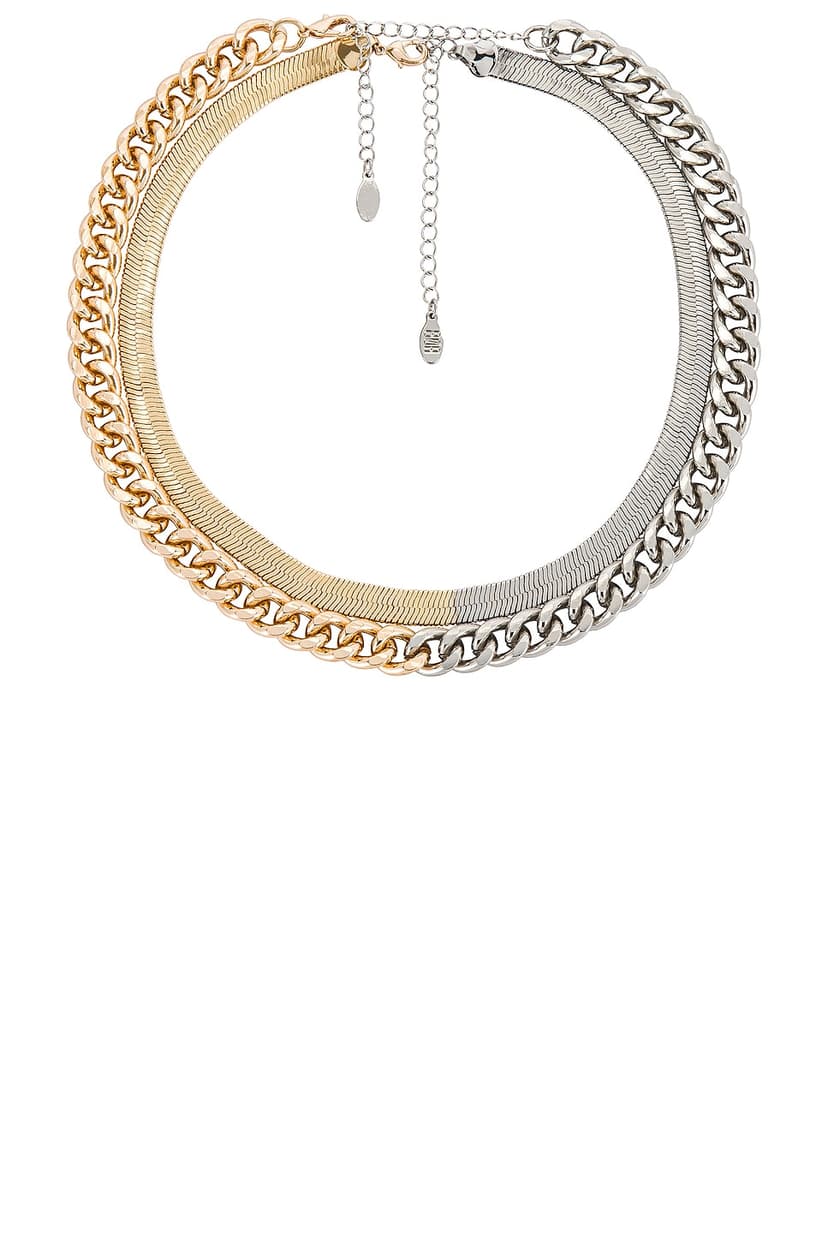 REVOLVE | Two Tone Layered Necklace