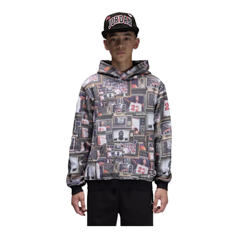 NIKE | Jordan Big Kids' Brooklyn Printed Fleece Pullover Hoodie