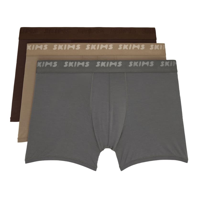 SKIMS | Three-Pack Multicolor Stretch 3" Boxer Briefs