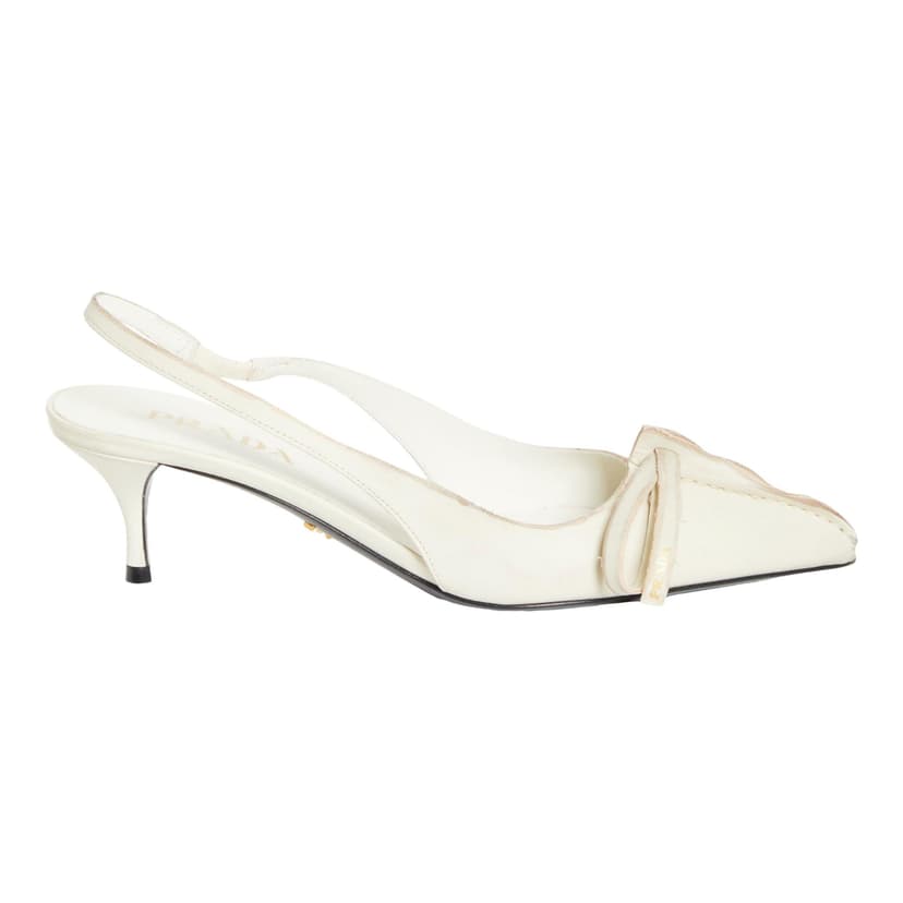 PRADA | Exposed Seam Slingback Pump