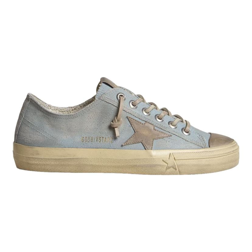 Golden Goose | V Star Canvas With Dove Leather Star