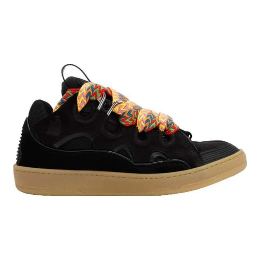 Lanvin | Patterned Lace Sneakers with a Ridged Sole