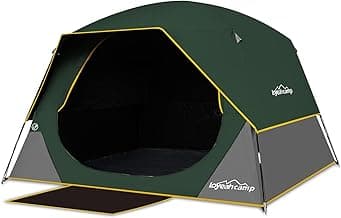 4/6 Person Blackout Camping Tent, Easy Setup Waterproof Family Dome Tent for Camping with Rainfly, Portable Double Layer Large Family Tent for Outdoor Camping&Hiking