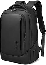 hk Laptop Backpack for Men for 15.6 Inch Computer Bag with USB A&C Charger | Durable WaterResistant HighTech Daypack Casual Backpack for Business Work College Weekender Travel, Black