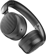Headphones with Active Noise Cancelling Wireless Over Ear Bluetooth Headsets with Foam Ear Cups for Sports