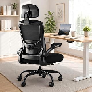 Ergonomic Office Chair for Long Hours, Adjustable Headrest & Padded Lumbar Support, Designed to Promote Better Posture, 330LBS Capacity, Ideal for Home Office, Office & Study