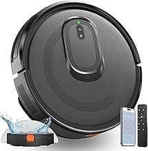 Robot Vacuum and Mop Combo, 4200Pa Suction, 2 in 1 Mopping Cleaner, Black, App & Voice Control, Self-Charging, Obstacle Avoidance, Compatible with Alexa