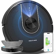 Bagotte Robot Vacuum and Mop Combo, 6000Pa Robotic Vacuums with Mapping,LiDAR Navigation, Automatic Self-Recharging, 2.4G WiFi/App/Alexa/Remote Control for Pet Hair,Hard Floor,Carpet