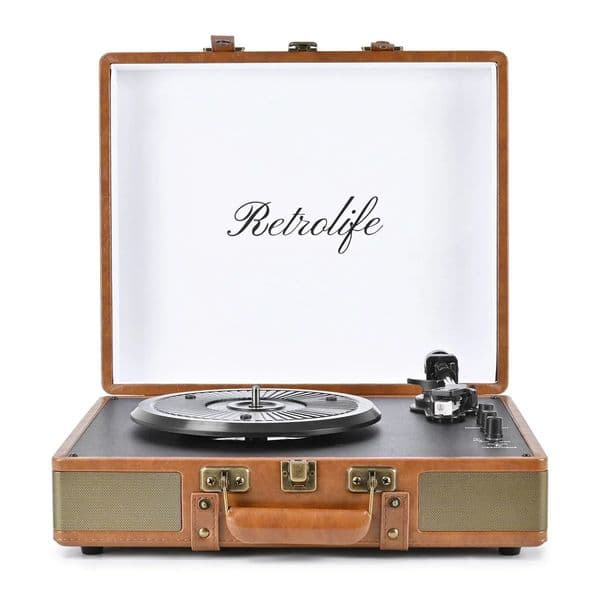 Retrolifeplayer | Vintage Dual Bluetooth Suitcase Record Player With Built In Speakers R 601