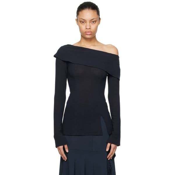 PALOMA WOOL | Navy Melissa Long Sleeve T-Shirt