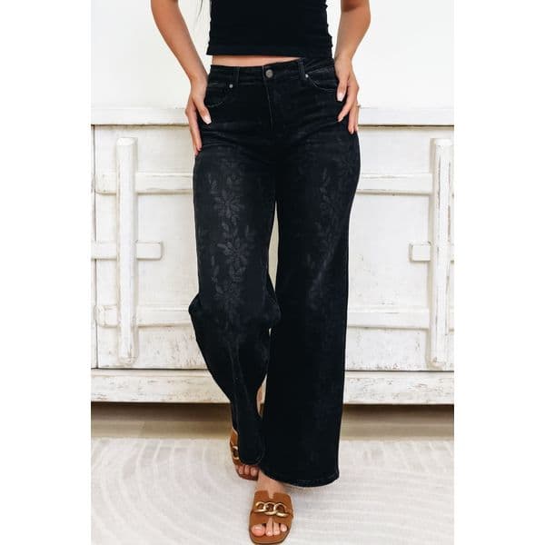 BAR | Daisy Delight Wide Leg Jeans Denim
